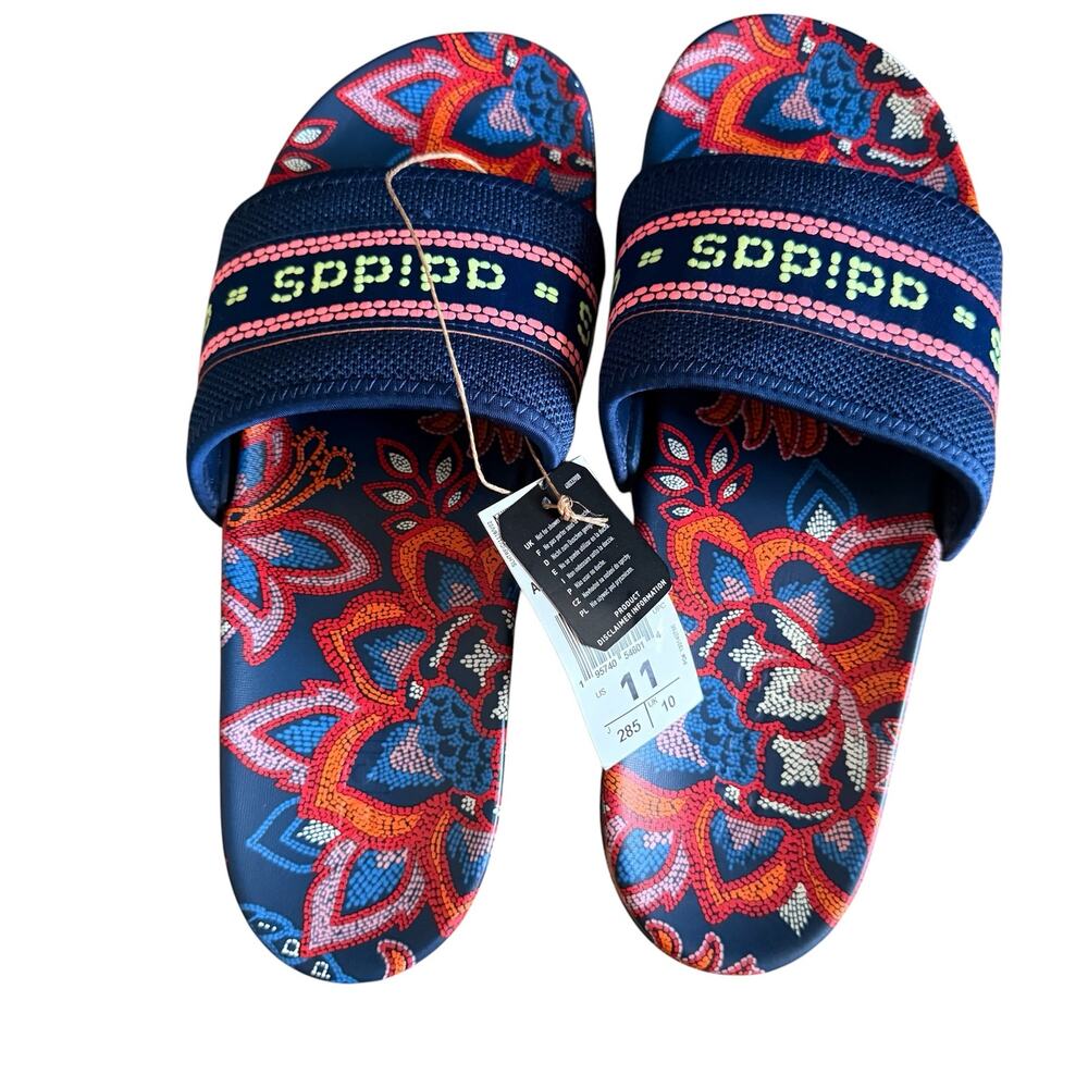 Adidas x Farm Rio Adilette Comfort Mosaic Slides Sandals Slip On Womens 11 New